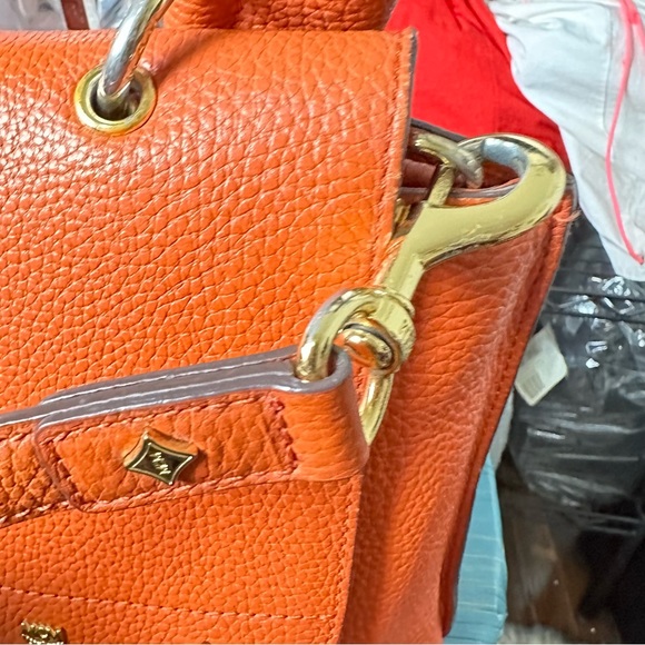 Designer Handbag MCM Two-way Handbag Crossbody Tangerine, Leather Bag - Picture 9 of 16